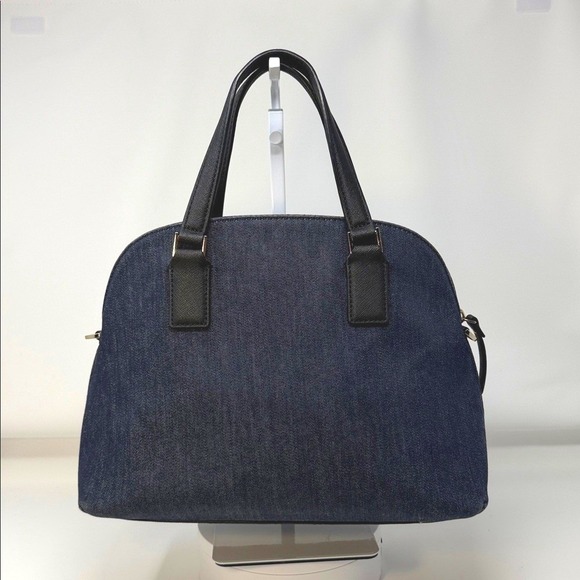 Kate Spade Cameron Street Lottie denim satchel pearl and crystal embellishments - Picture 6 of 11